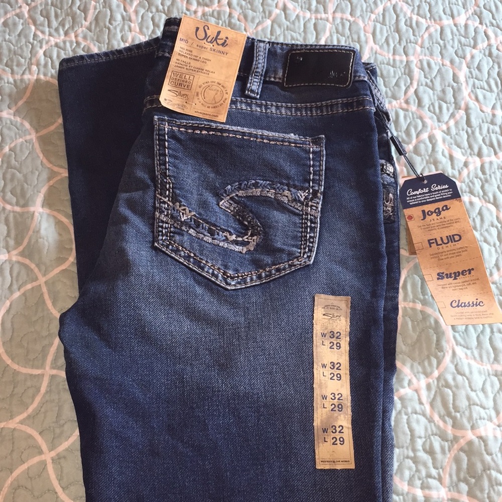 Silver joga jeans. W32/L29